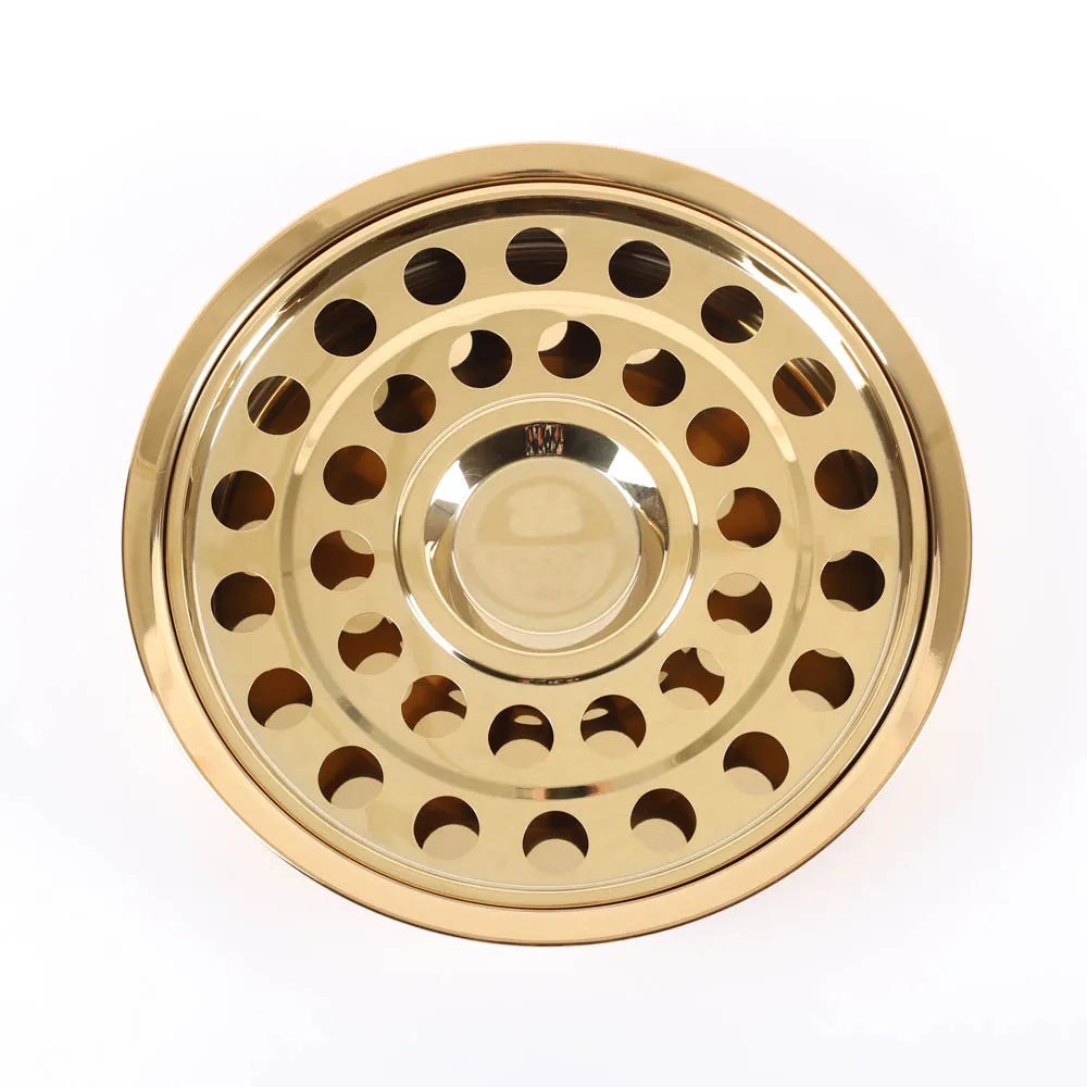 Communion 2-In-1 Combo Bread Plate & Cup Tray - Gold
