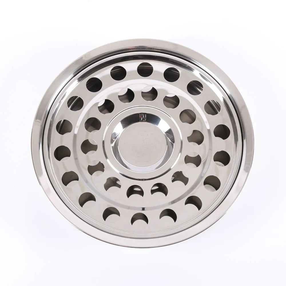 Communion 2-In-1 Combo Bread Plate & Cup Tray - Silver