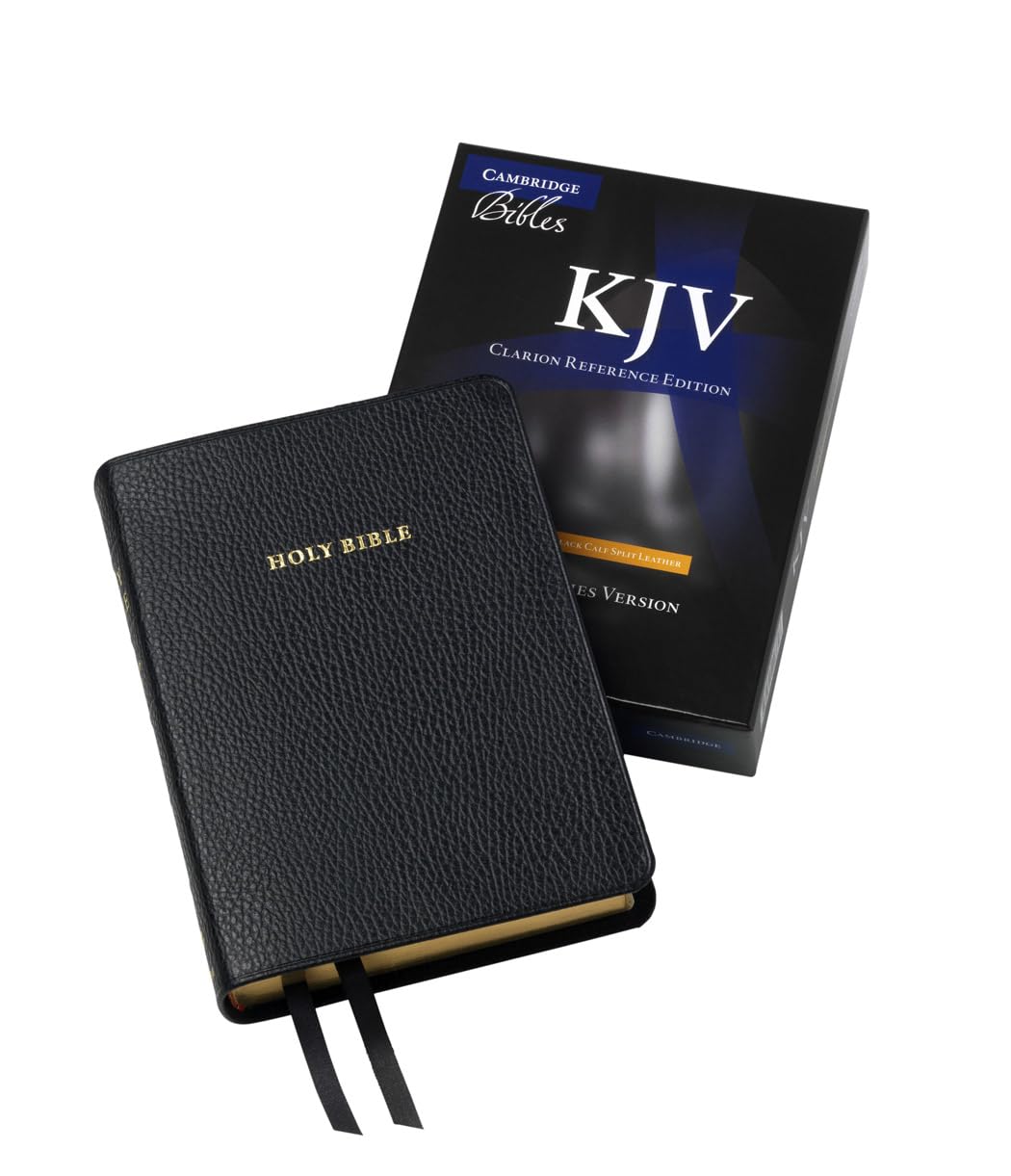 Cambridge Clarion Bible, Black Calf Split Leather