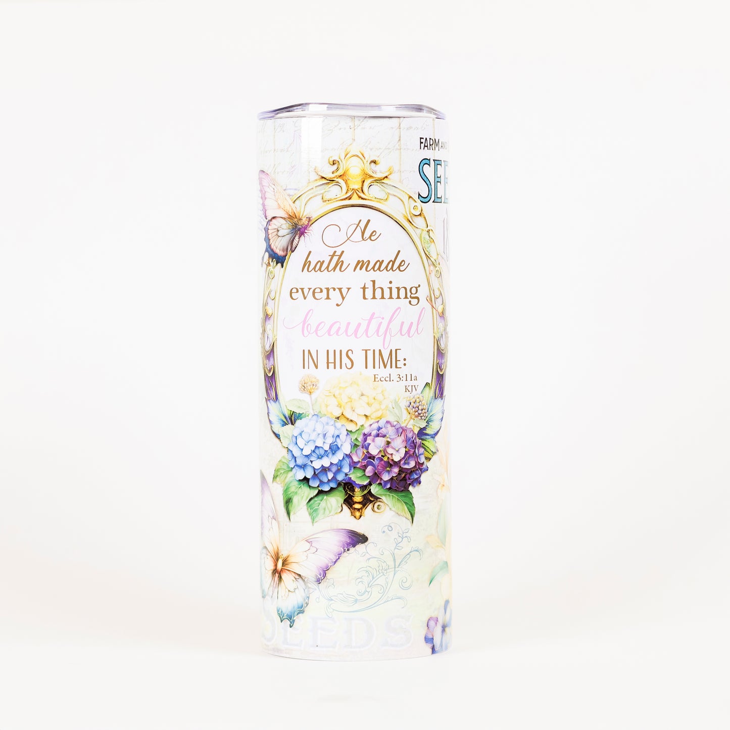 Butterflies & Blooms Stainless Steel Tumbler