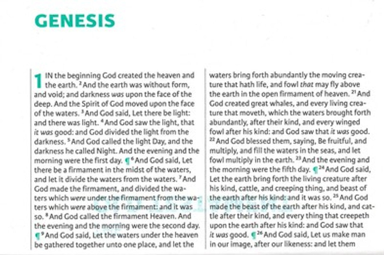 Cambridge Transetto Text Bible, Green
