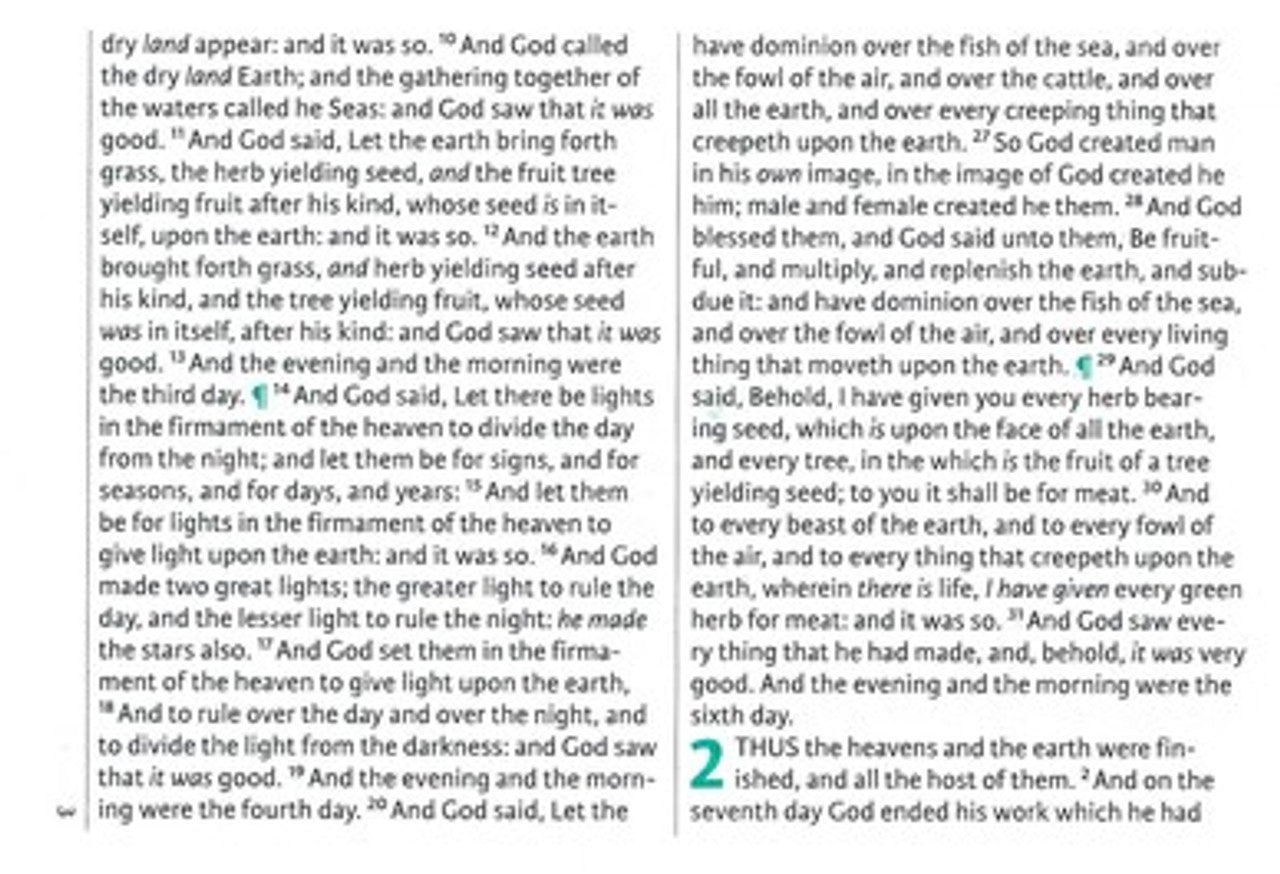 Cambridge Transetto Text Bible, Green