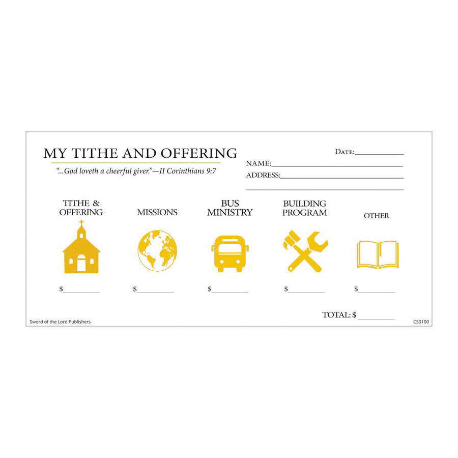 My Tithe and Offering Envelope