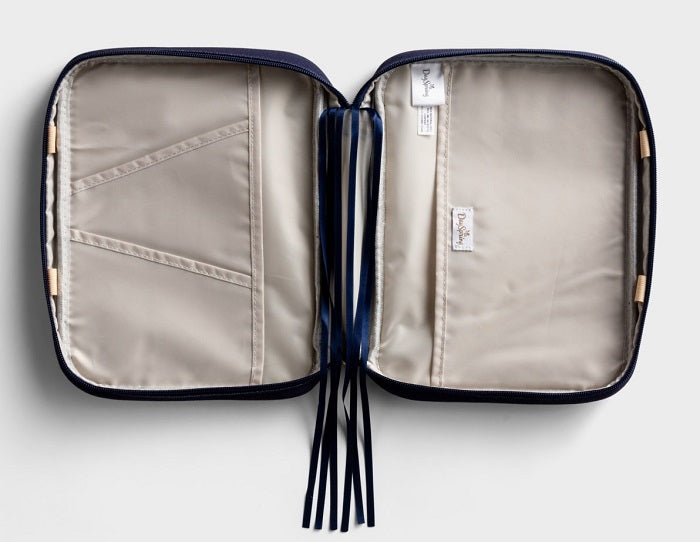 Cross Bible Cover - Navy