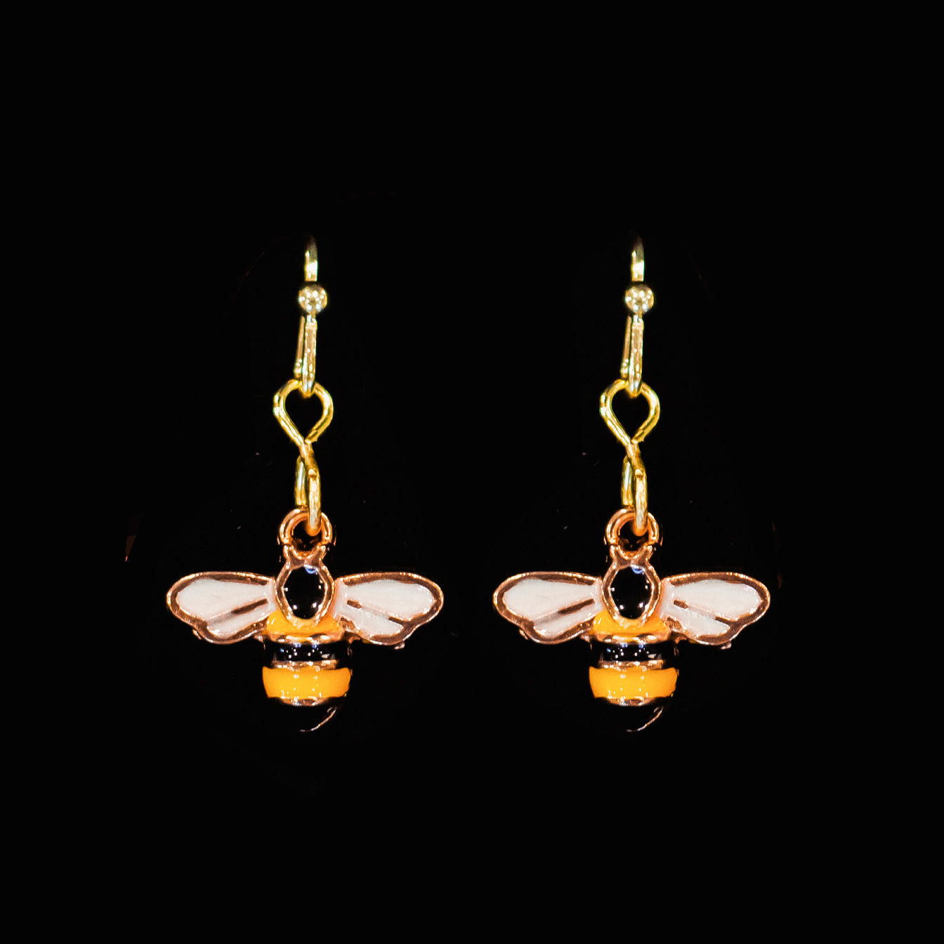 Honeycomb Bee Earrings Set