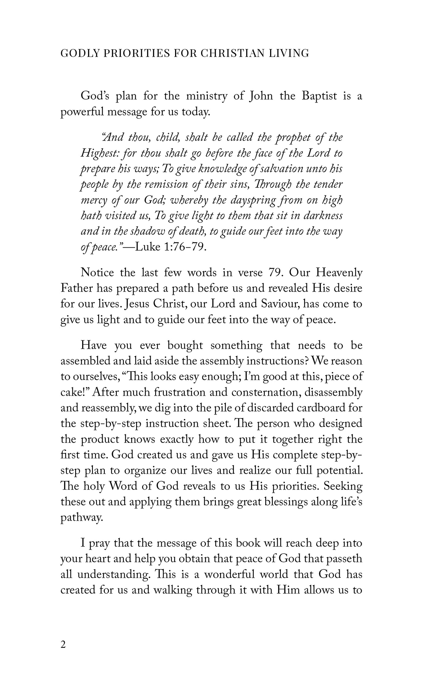 Godly Priorities for Christian Living