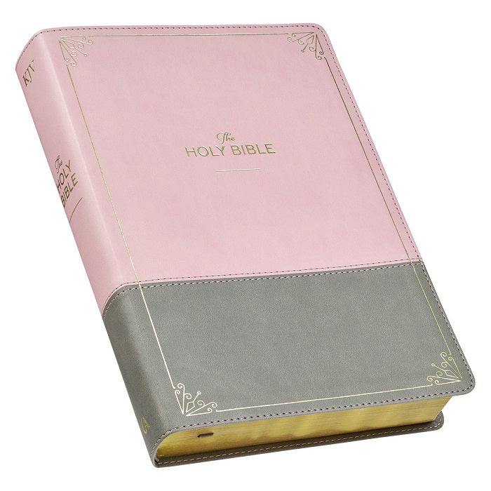 Pink and Gray Super Giant Print Bible w/ Thumb Index