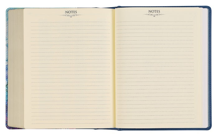 Note-Taking Bible, Blue Floral Hardcover