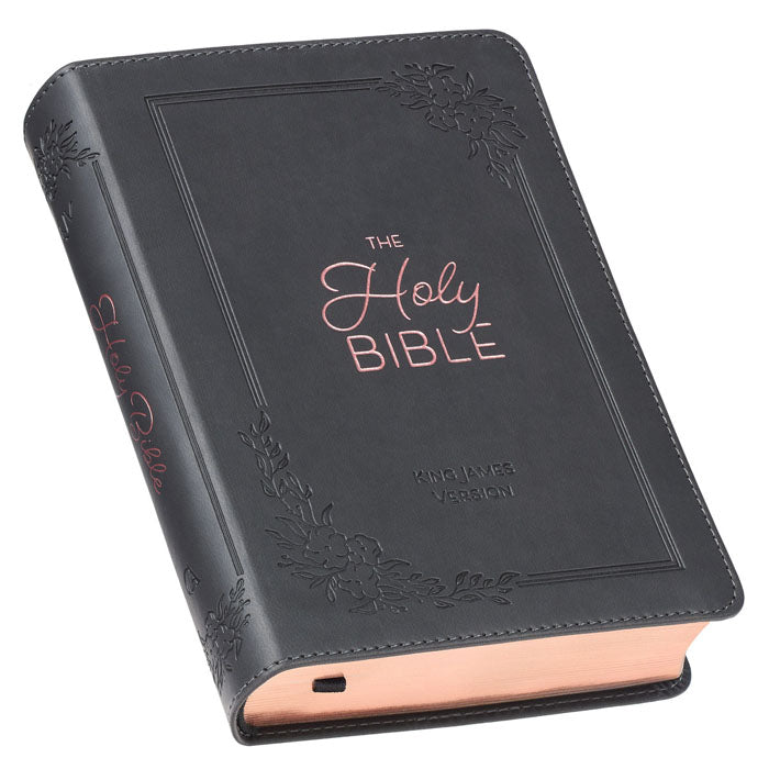 Large Print Compact Cobalt Gray Bible