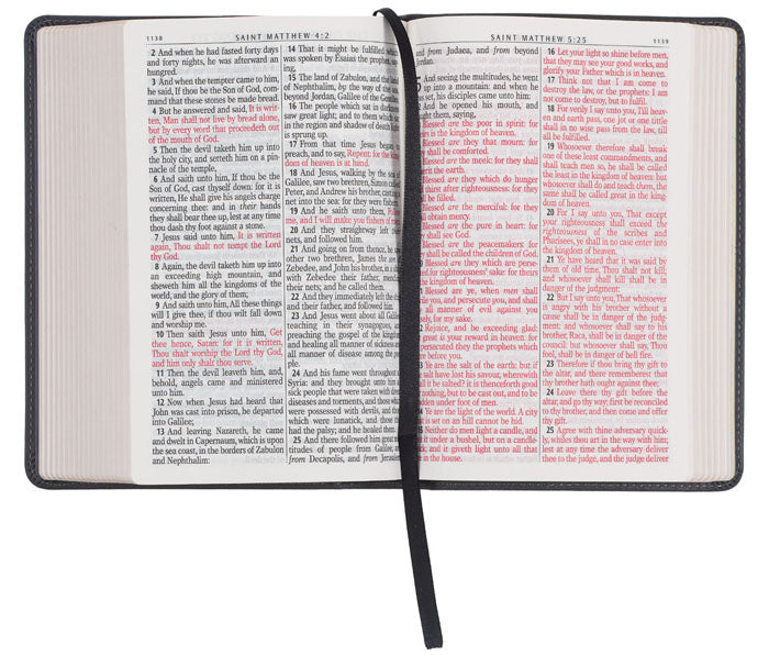 Large Print Compact Cobalt Gray Bible