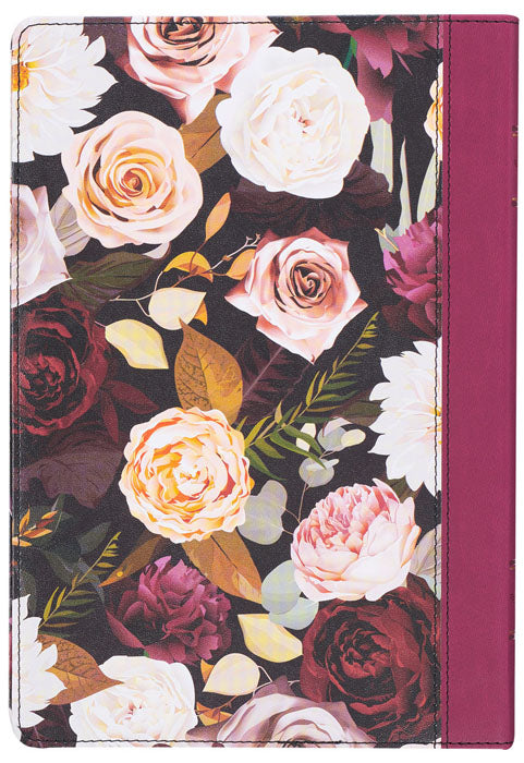 Floral Large Print Thinline Bible w/ Thumb Index