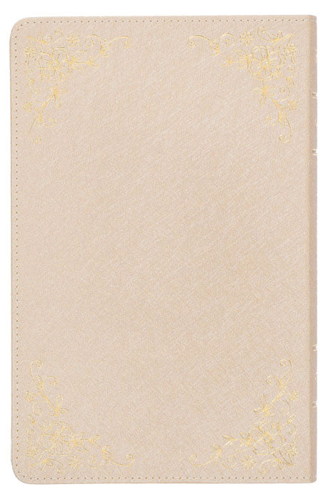 Pearlized Ivory Deluxe Gift Bible w/ Thumb Index