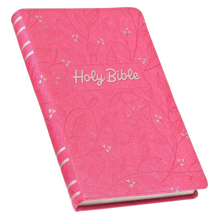 Pearlized Cherry Pink Gift Bible