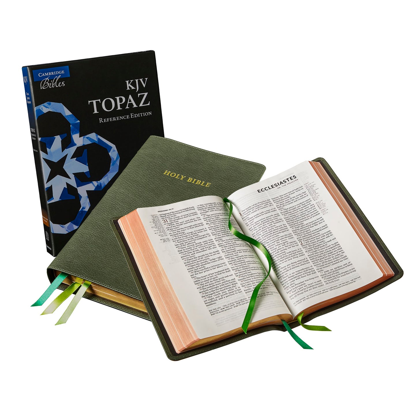 Cambridge Topaz Reference Edition, Dark Green Goatskin Leather