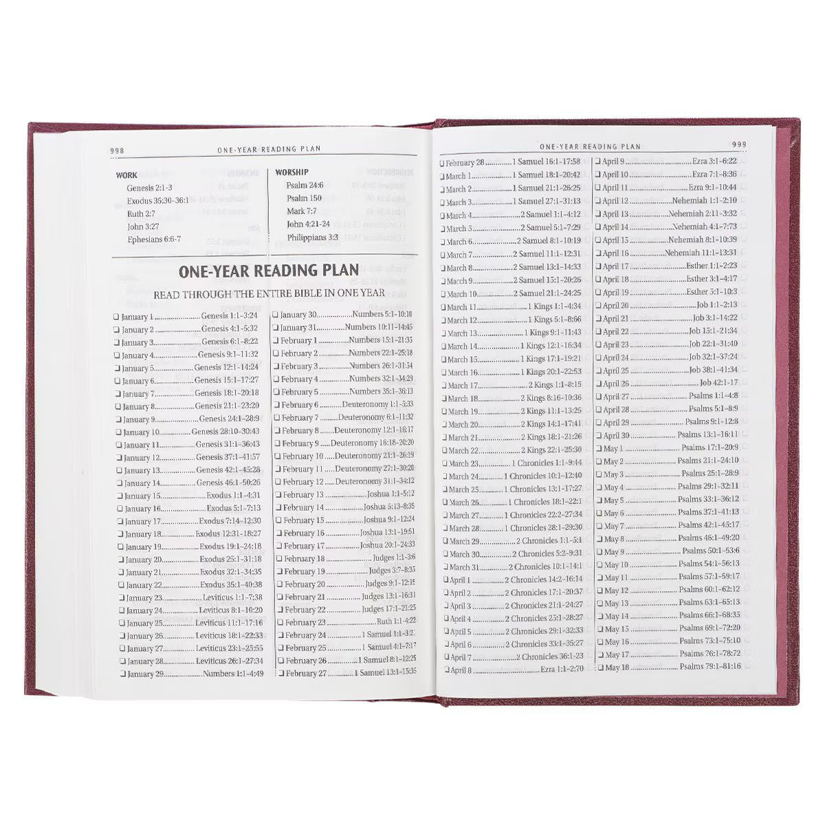 Hardcover Burgundy Pew Bible