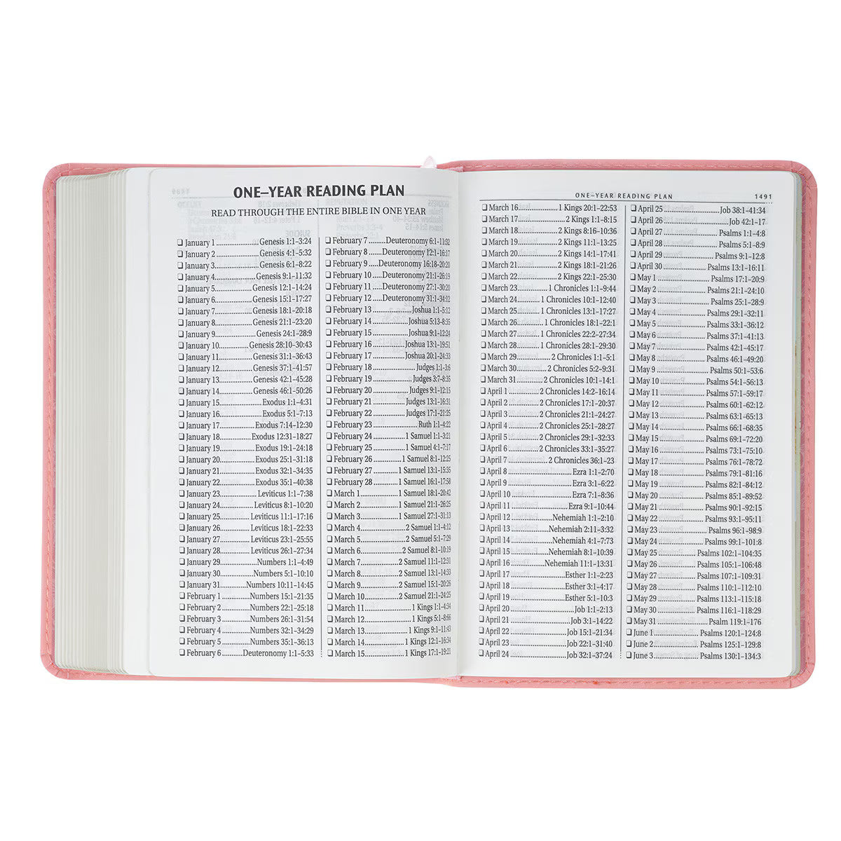 Large Print Compact Floral Coral Dawn Faux Leather Bible