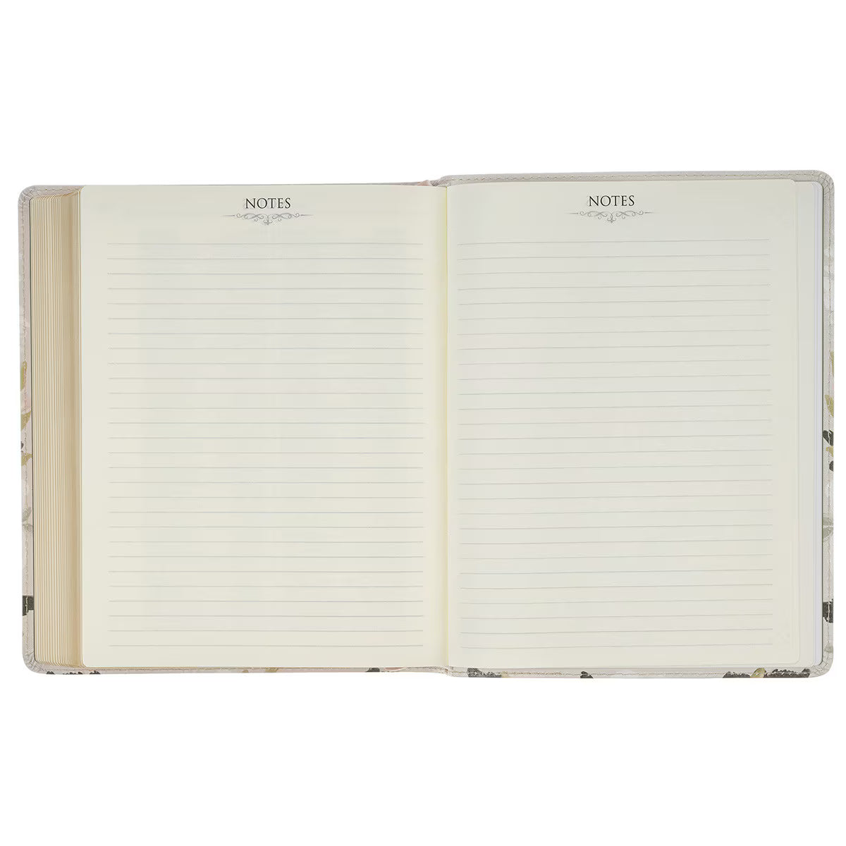 Cream Floral Faux Leather KJV Notetaking Bible