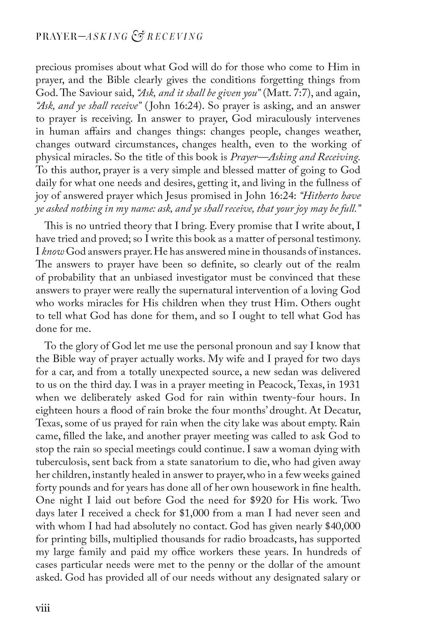 Prayer—Asking and Receiving