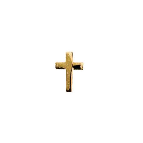 Gold Cross Lapel Pin