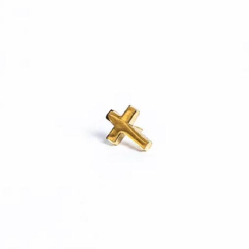 Gold Cross Lapel Pin