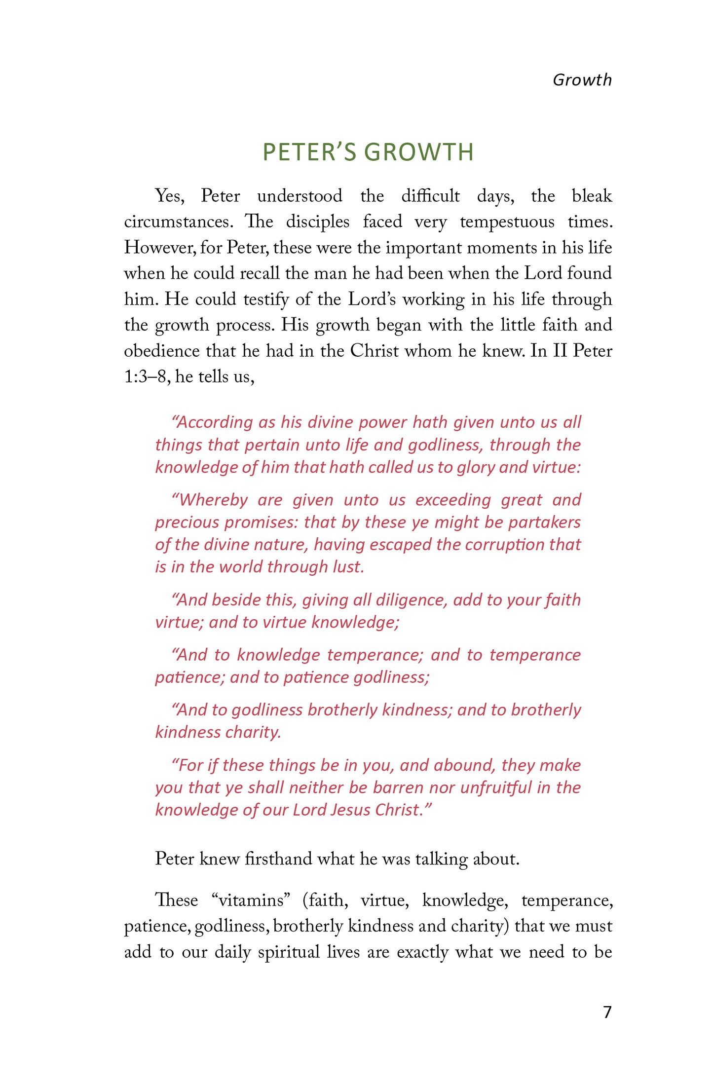 Vitamins for the Soul: A Study on Maintaining Spiritual Health