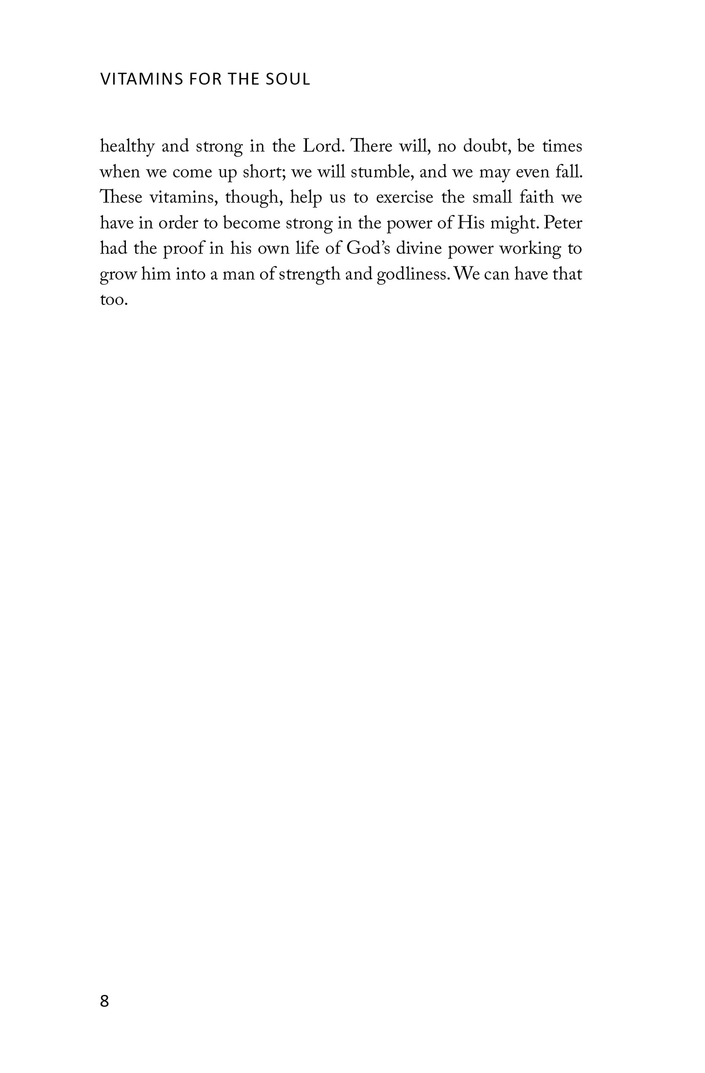 Vitamins for the Soul: A Study on Maintaining Spiritual Health