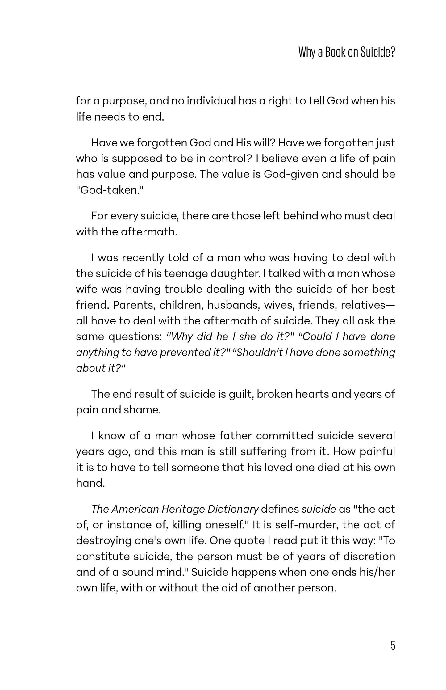 Driven to the Edge: A Biblical Examination of Suicide