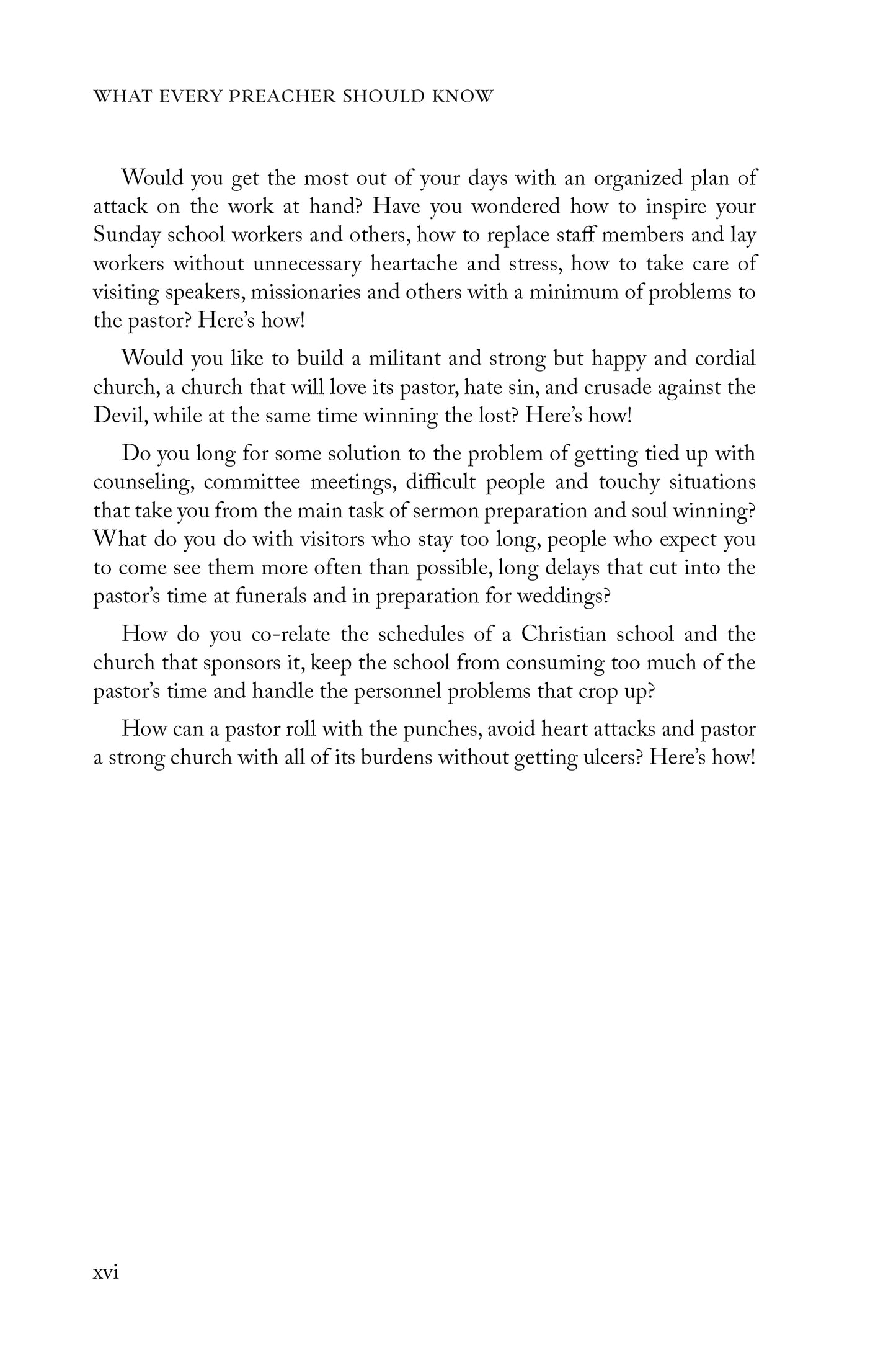 What Every Preacher Should Know: The Pastor's Success Handbook