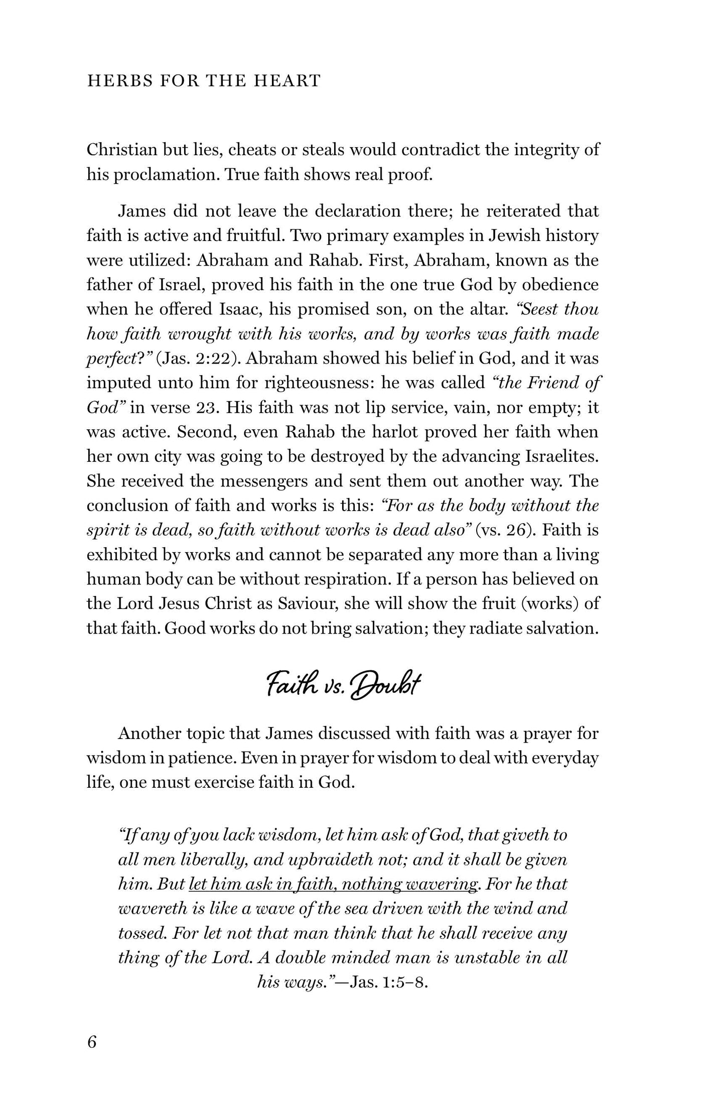 Herbs for the Heart: A Study of James