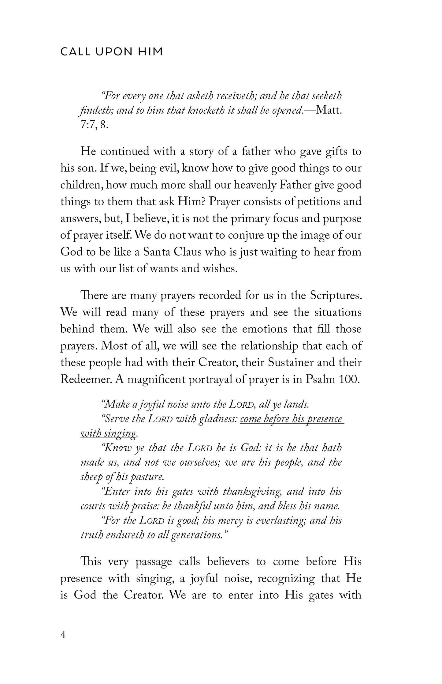 Call Upon Him: An Examination of Prayers Throughout Scripture