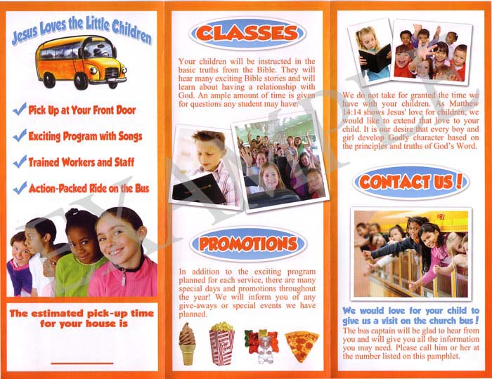 Come Ride the Bus With Us Brochure