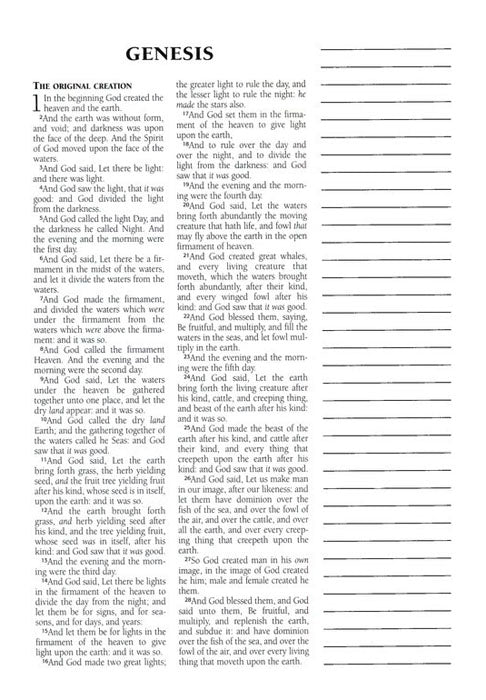 Wide Margin Lavender Bible