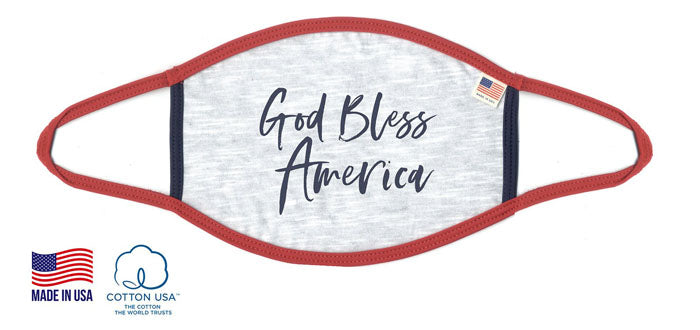 "God Bless America" Patriotic Face Mask