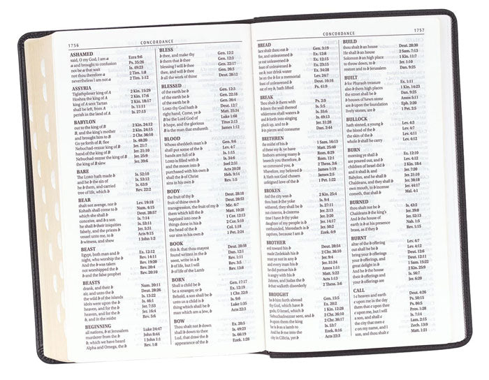 Giant Print Black Faux Leather Bible