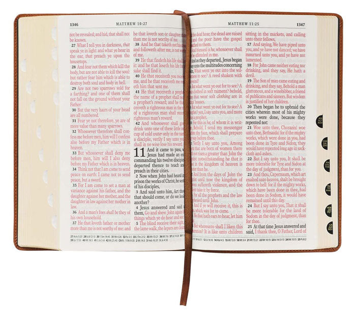 Full Grain Leather Giant Print Toffee Brown Bible