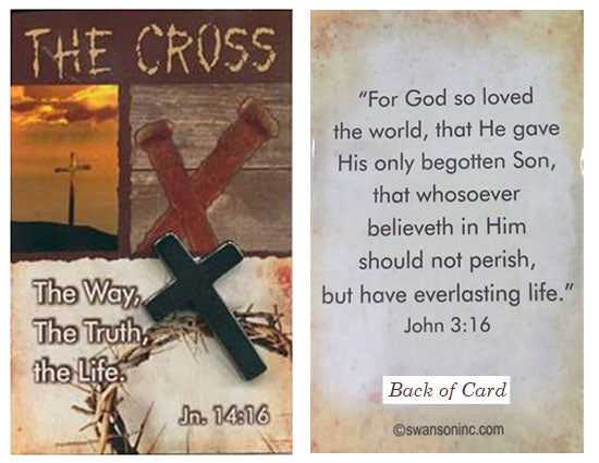 Hematite Pocket Cross with Card