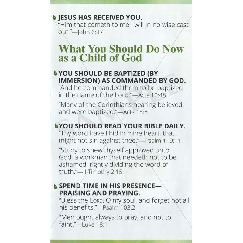 Suggestions for New Christians