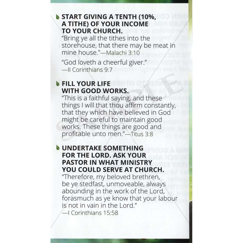 Suggestions for New Christians