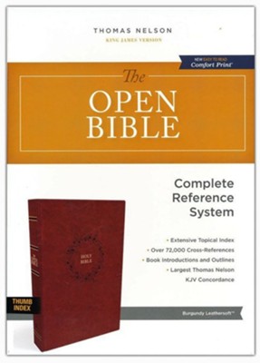 The Open Bible Burgundy Leathersoft (Indexed)