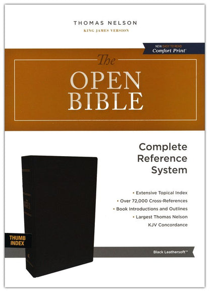 The Open Bible Black Leathersoft (Indexed)