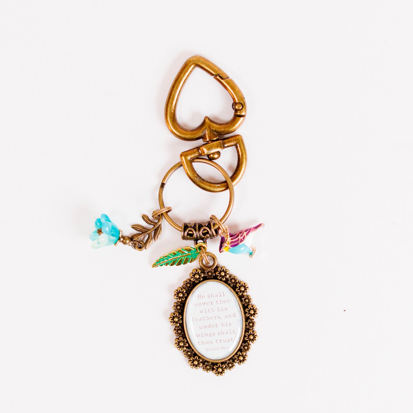 Under His Wings Vintage Keychain