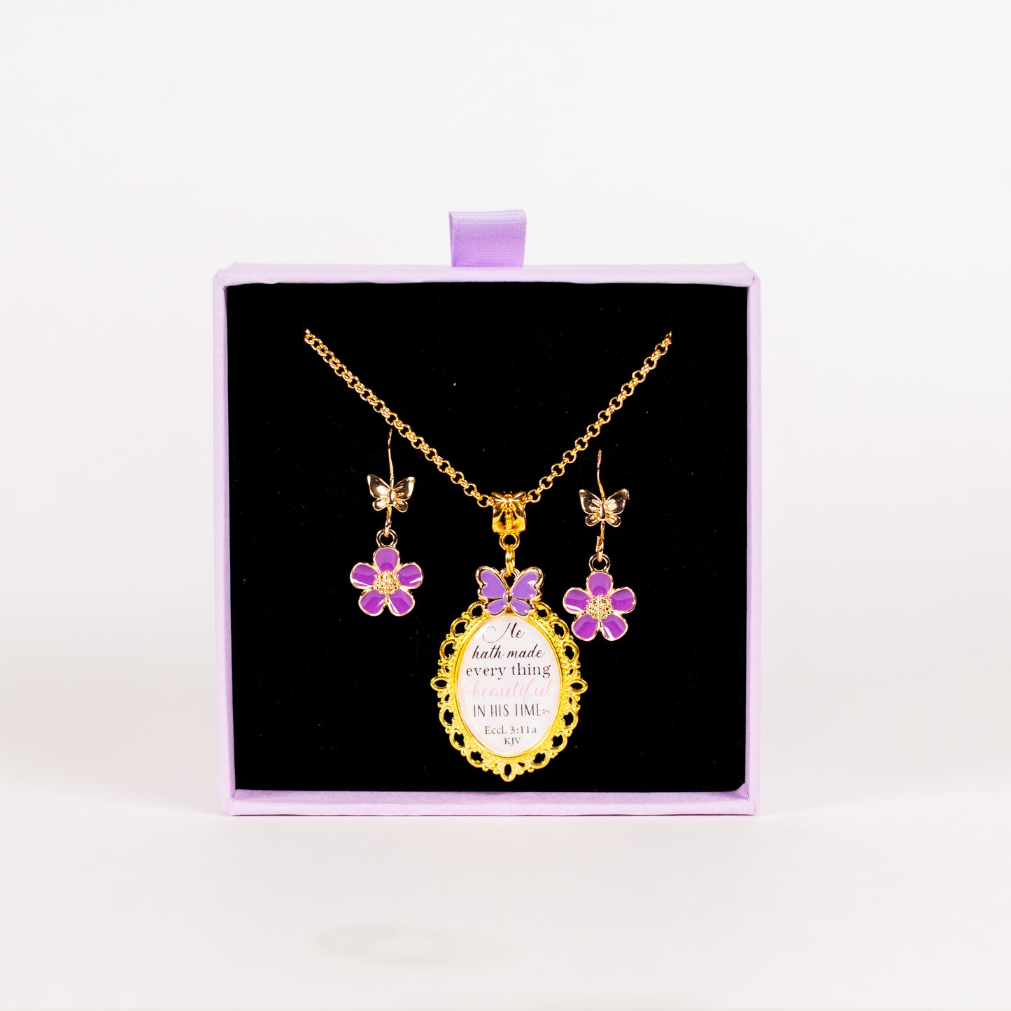 Butterflies & Blooms Jewelry Gift Set
