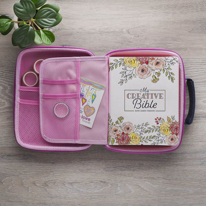 All Things Are Possible Navy Two-fold Organizer Bible Cover - Matthew 19:26