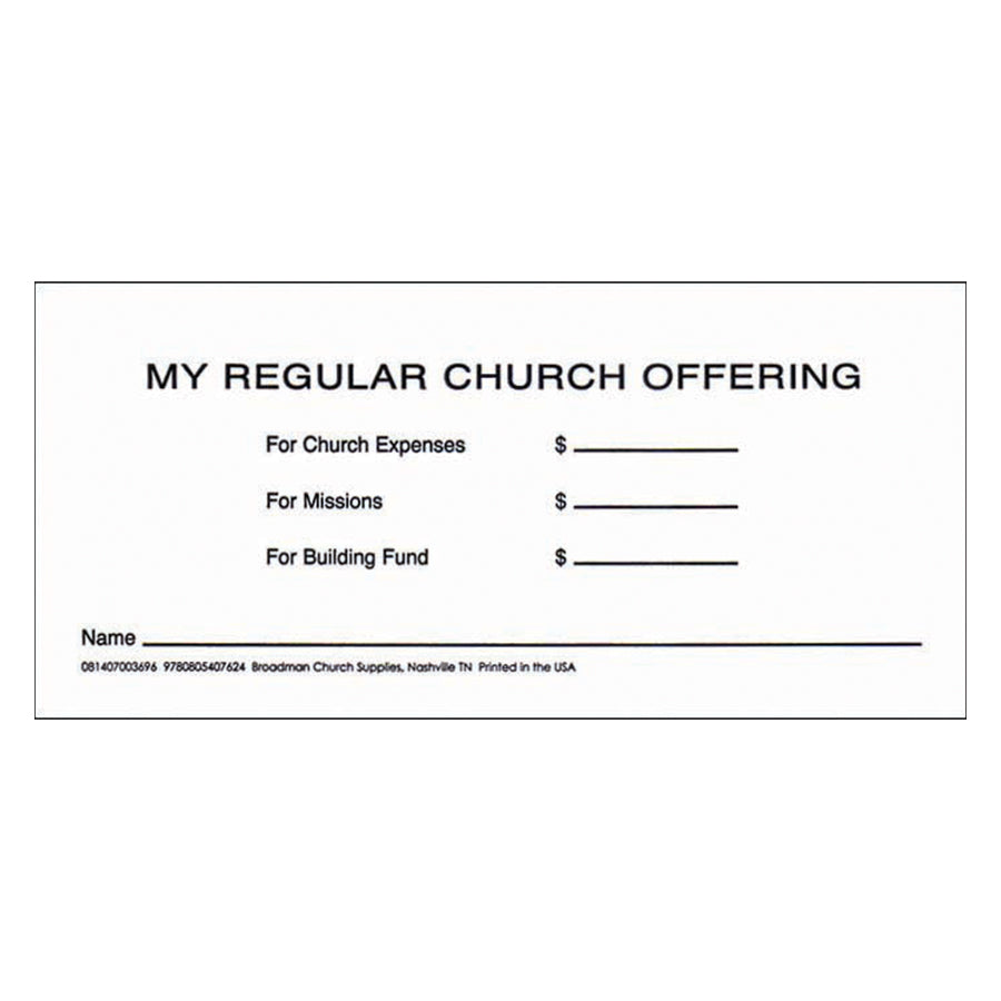 Three-Fund Weekly Offering Envelope