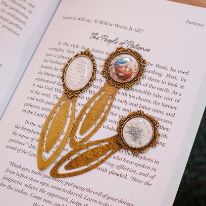 Under His Wings Bronze Bookmark Set