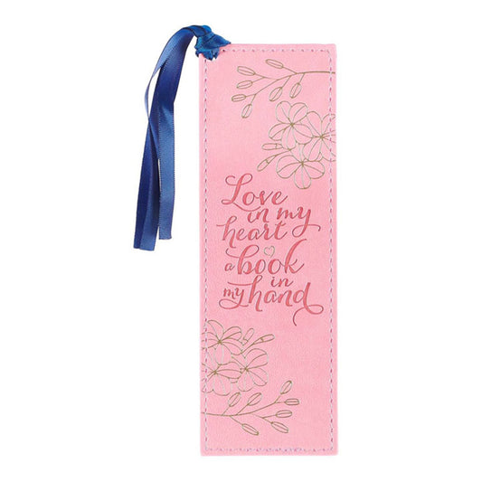 Love in My Heart Faux Leather Bookmark