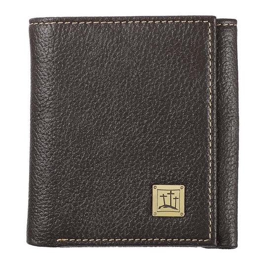 Three Crosses Espresso Trifold Wallet