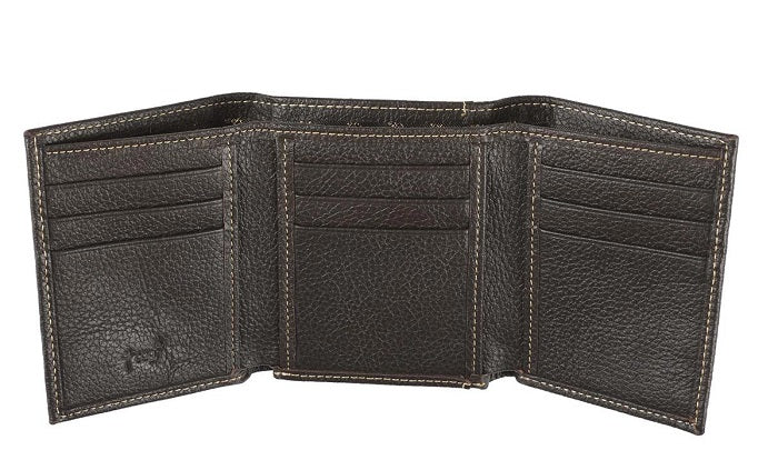 Three Crosses Espresso Trifold Wallet