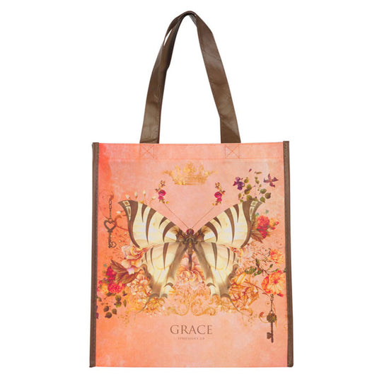 Grace Butterfly Orange Tote Bag
