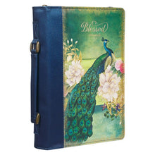 Load image into Gallery viewer, &quot;Blessed&quot; Peacock Bible Cover
